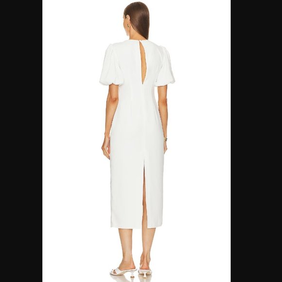 Laissa Midi Dress in White by L'Academie via Revolve - Picture 3 of 3
